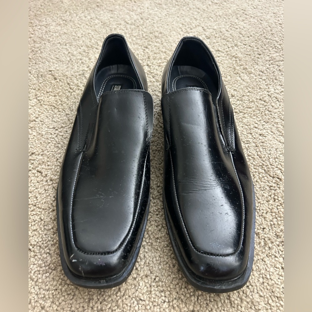 Stacy Adams Men's Black Leather Slip-On Shoes
